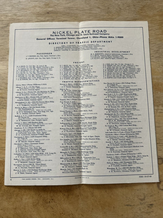 Nickel Rate Road Passenger Schedule OCT 27 1963