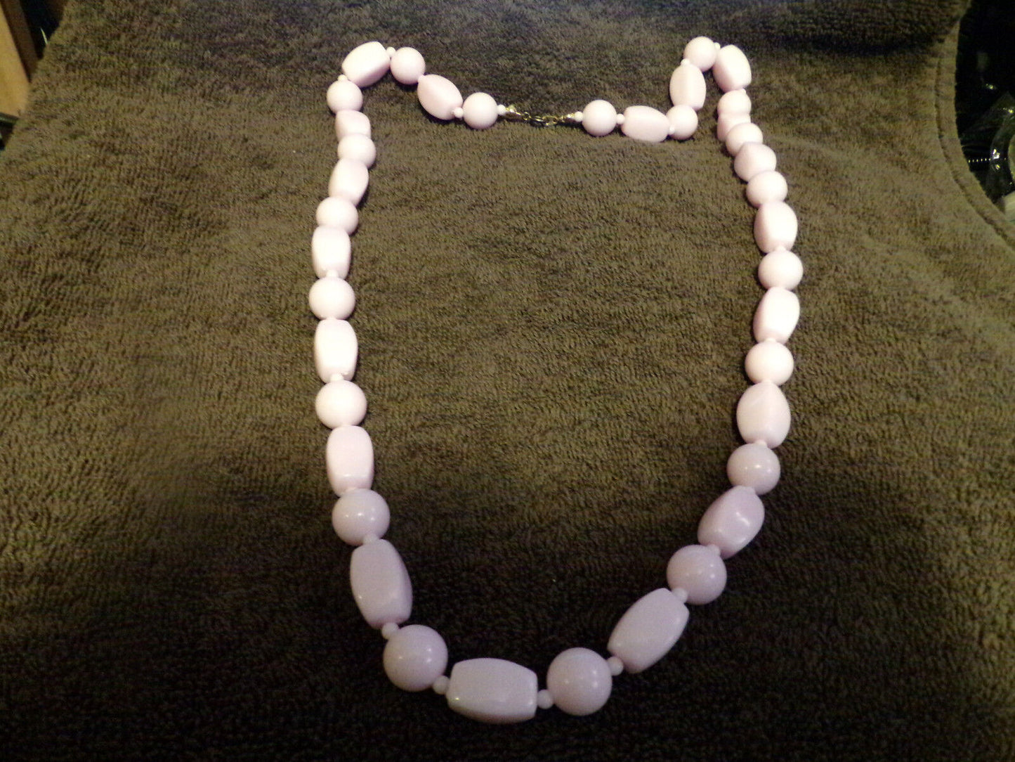 28" long (14" around neck) Retro Pink Necklace