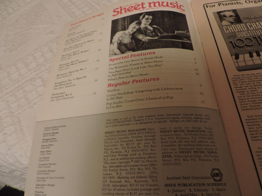 Sheet Music Magazine (March 1987)