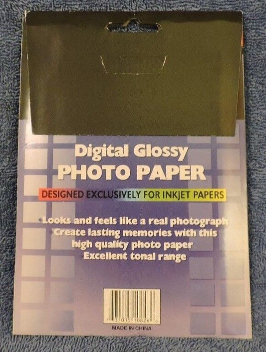 Digital Glossy Photo Paper 4 X 6 (15 Sheets for Inkjet Printers)