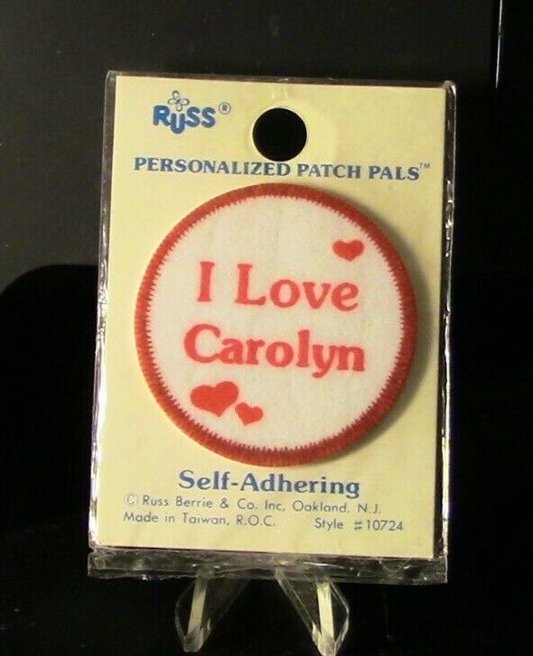 "I Love Carolyn" Self Adhering Patch