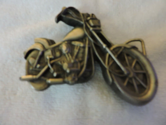 1979 BERGAMOT BRASS WORKS MOTORCYCLE BELT BUCKLE 3.5X3 INCHES