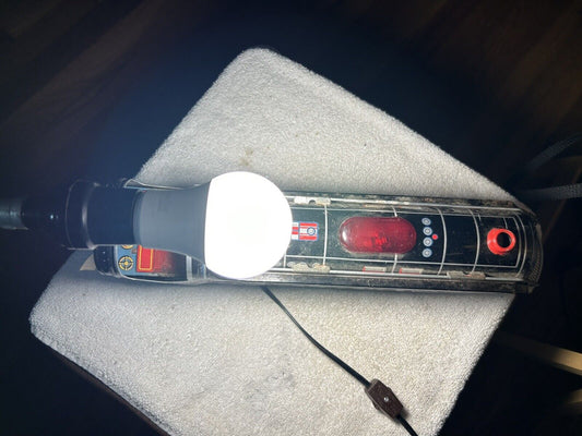 DING DONG EXPRESS RAILROAD LAMP 17X3X6 INCHES WORKING