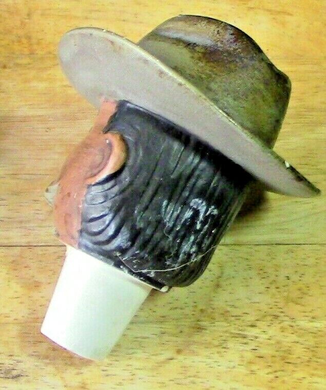 Vintage Hand Painted Porcelain Bourbon Decanter: "The Colonel"