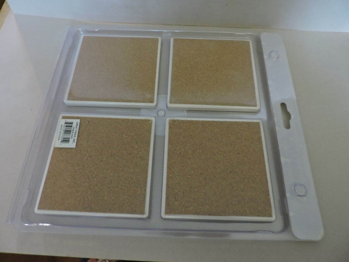 Package of 4 "Coasting and Hosting" Ceramic Coasters: Vegetables-NIB