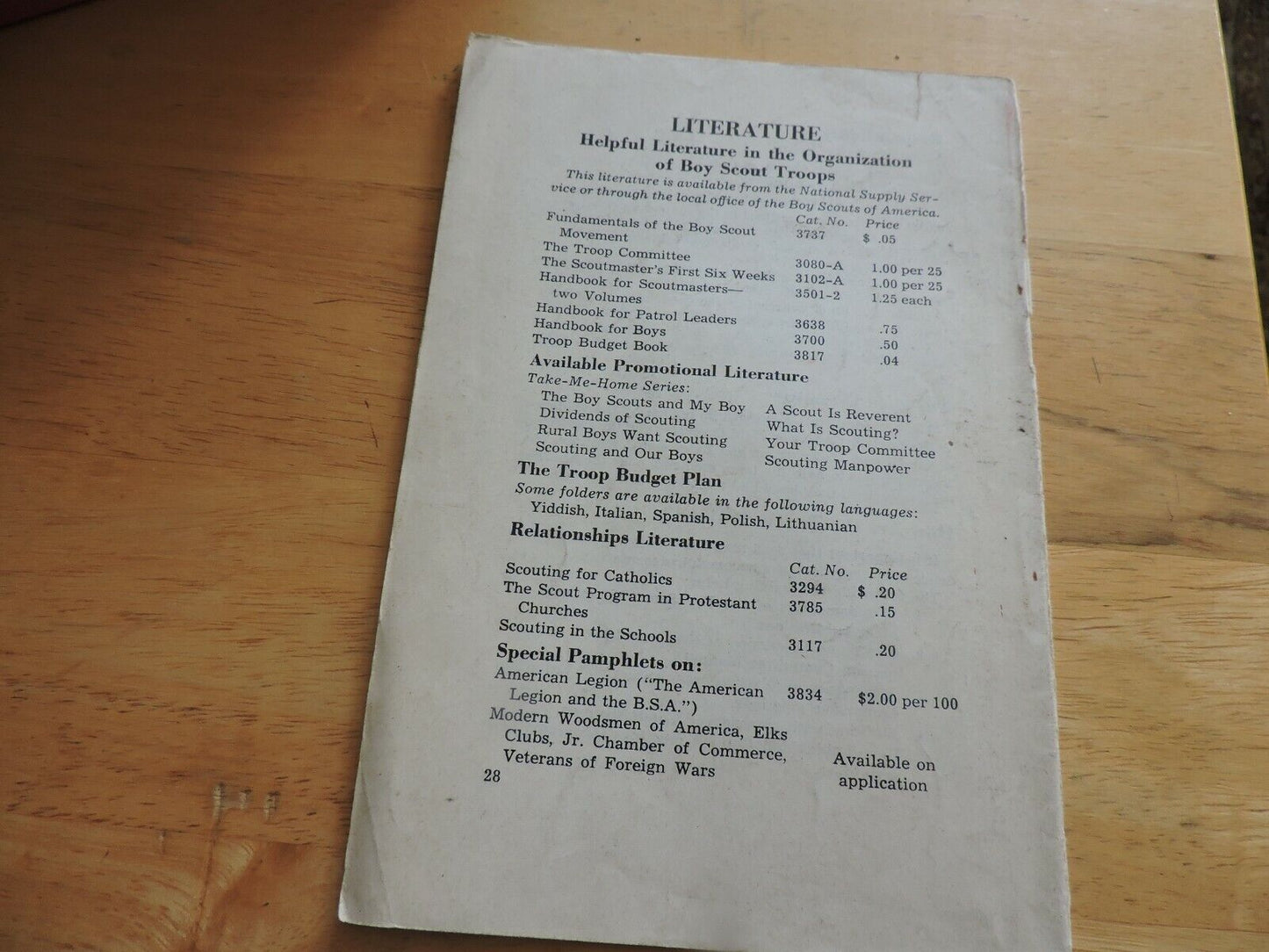 BOY SCOUT OF AMERICA:STARTING A BOY SCOUT TROOP: HOW