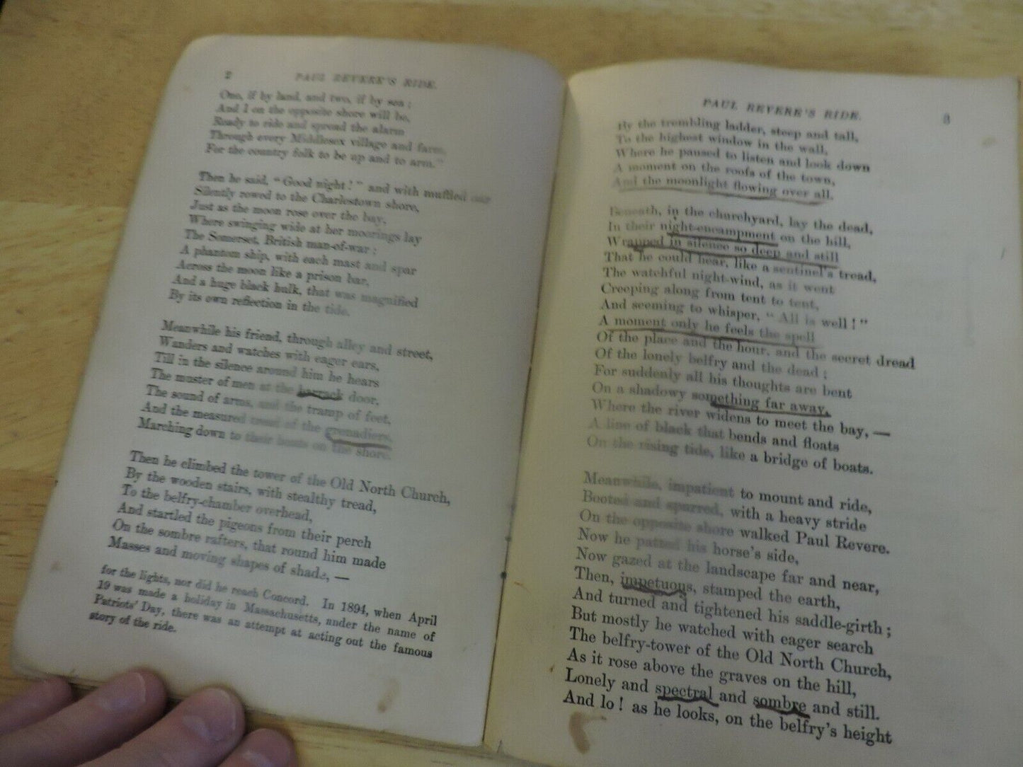 1894: RIVERSIDE LITERATURE SERIES: PAUL REVERE'S RIDE AND OTHER POEMS