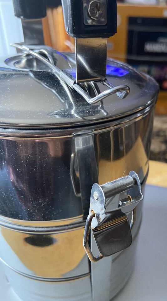 Metal Lunch Box (FROM INDIA) Three Tier with Handle