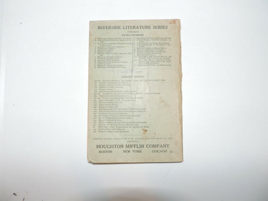 Riverside Literature Series No. 54,Sella Thanatopsis, 1892