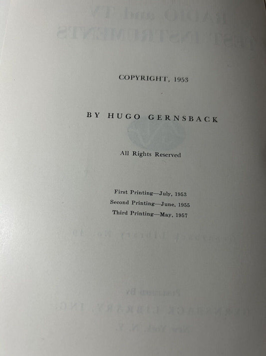 Softcover, Radio and TV Test Instruments NO. 49-1953 edition