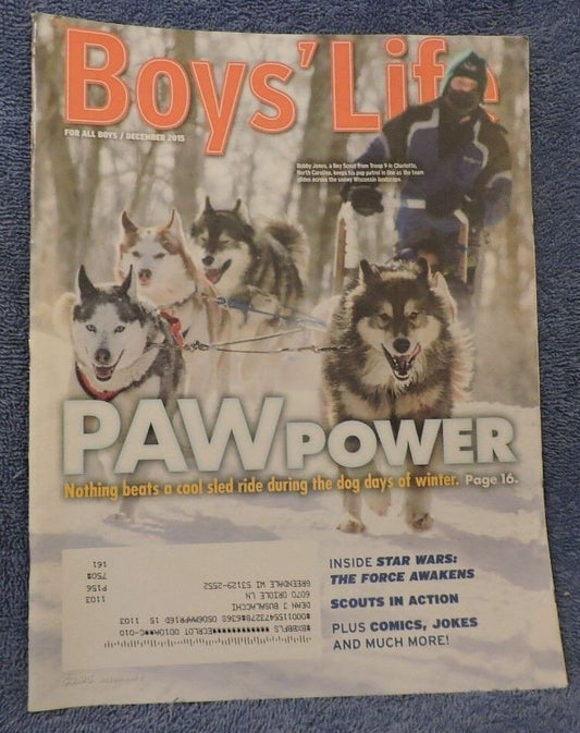 Boy's Life Magazine "Paw Power" December 2015