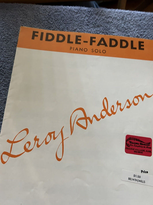 SHEET MUSIC--FIDDLE FADDLE PIANO SOLO LEROY ANDERSON