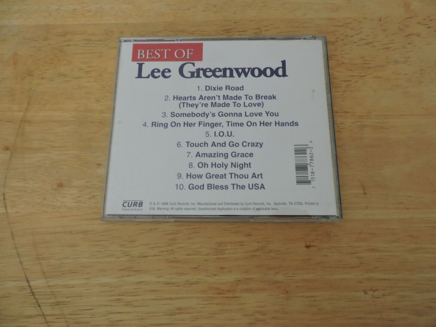Best of Lee Greenwood God Bless The USA 1996