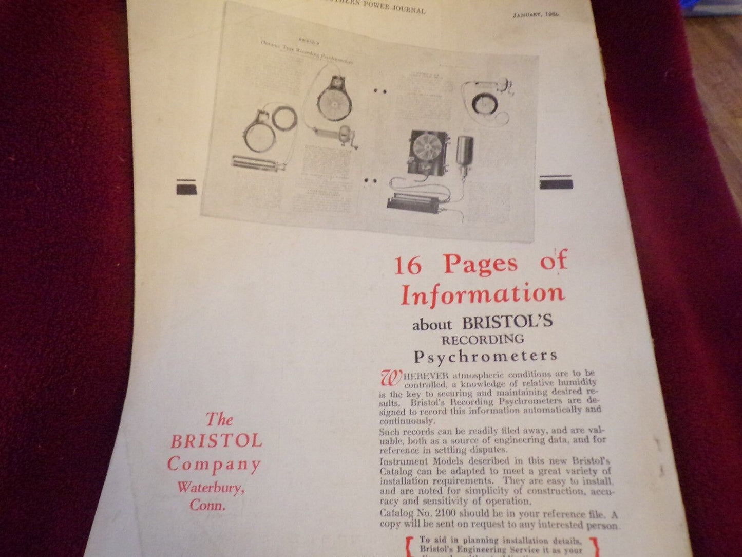 Vintage (1930) Copy of the: The Southern Power Journal: January Edition