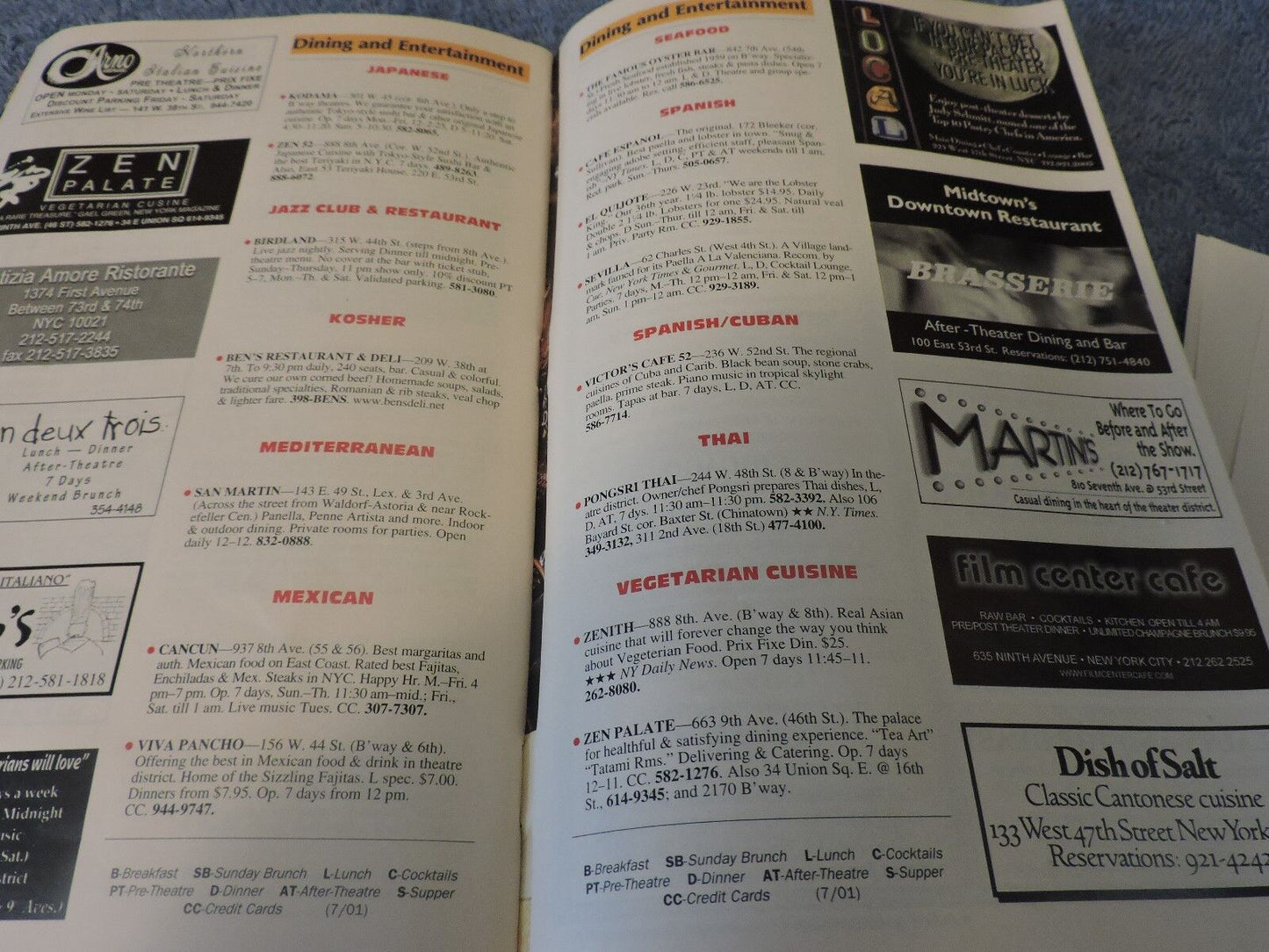 Playbill for The Full Monty at Eugene O'Neill Theatre