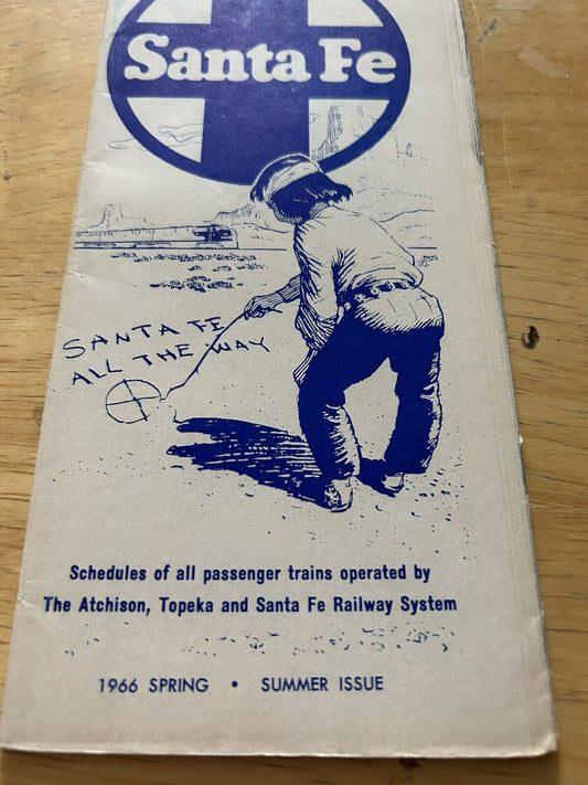SANTE FE TIMETABLE 1966 SPRING/SUMMER