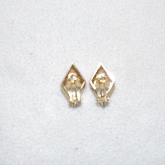 Vintage Costume Earrings Gold with a bust of a women in each of them.