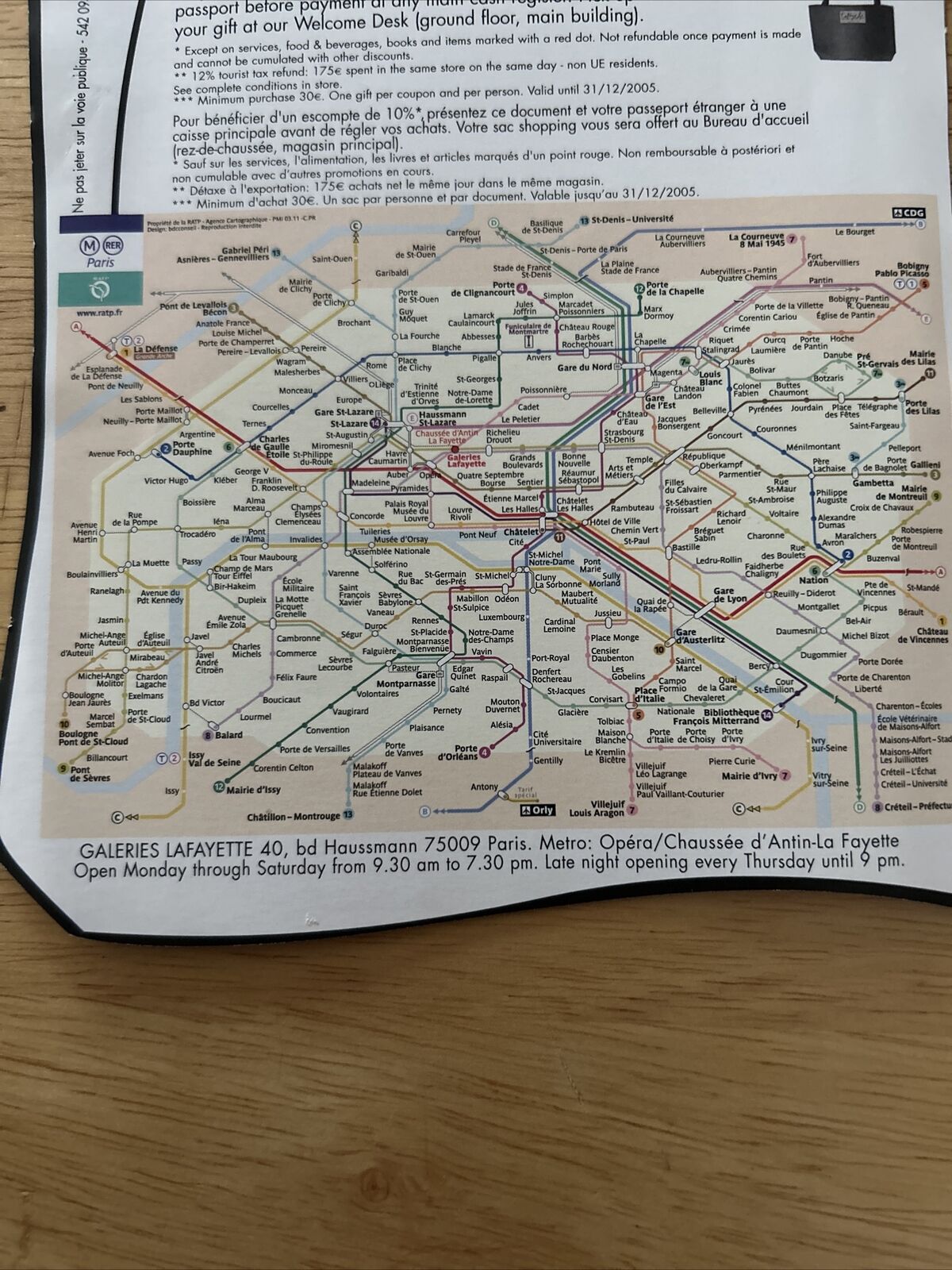 Vintage Advertising: Galeries Lafayette Coupon 10% off