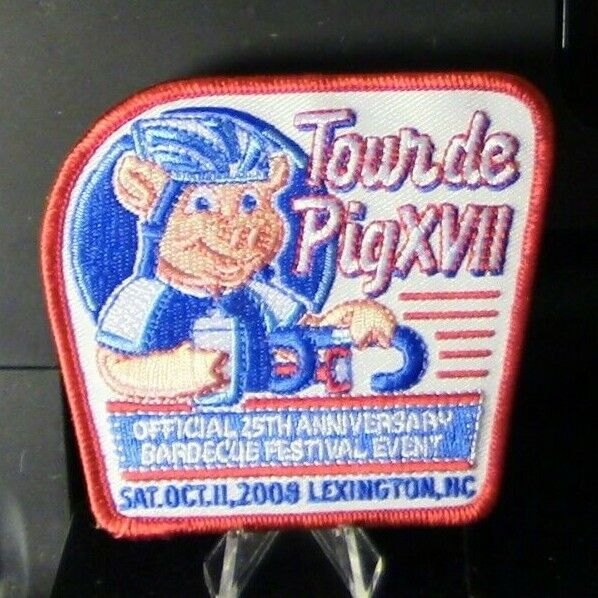 Tour De Pig XVII 2008 25th Anniversary Patch Lexington, NC
