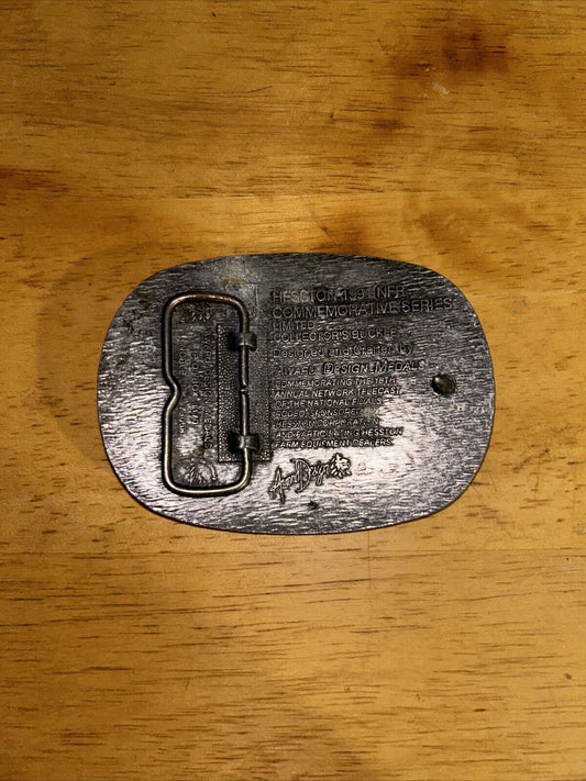 1991 National Finals Rodeo Hesston Belt Buckle