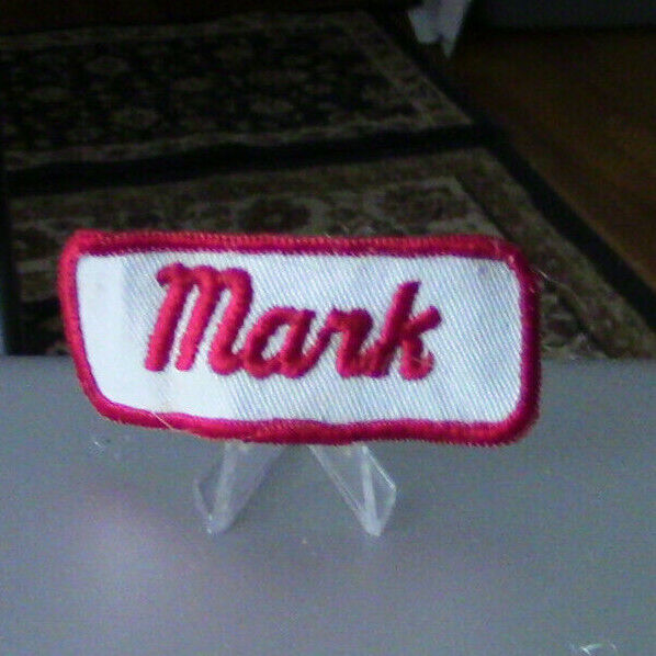 Uniform, Name Patch:MARK (White Background/Red Outline & Letters)