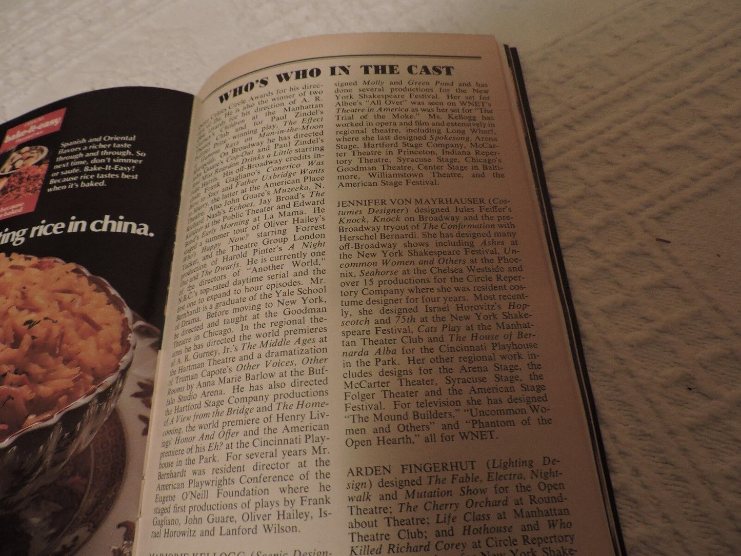 Playbill for "Da" At Morosco Theatre, 1978