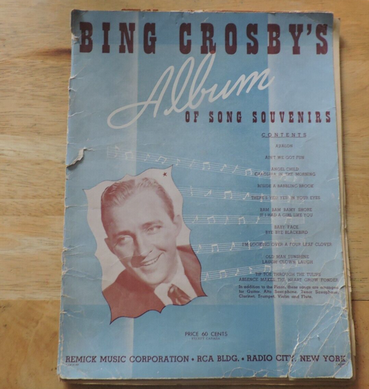 BING CROSBY S ALBUM OF SONG SOUVENIRS 1950 "s