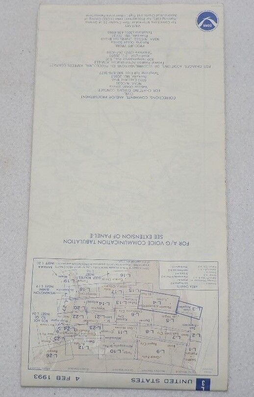 United States Government Flight Info Publication Enroute Low Altitude 1993