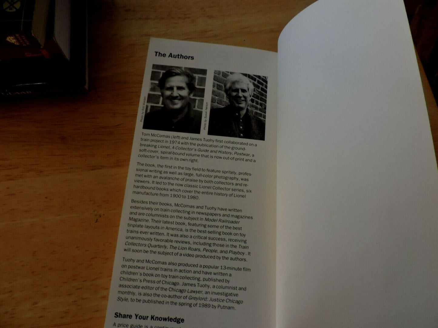 TM BOOKS PRICE AND RARITY GUIDE LIONEL 1970-1989 BY TOM MCCOMAS & JAMES TUOHY