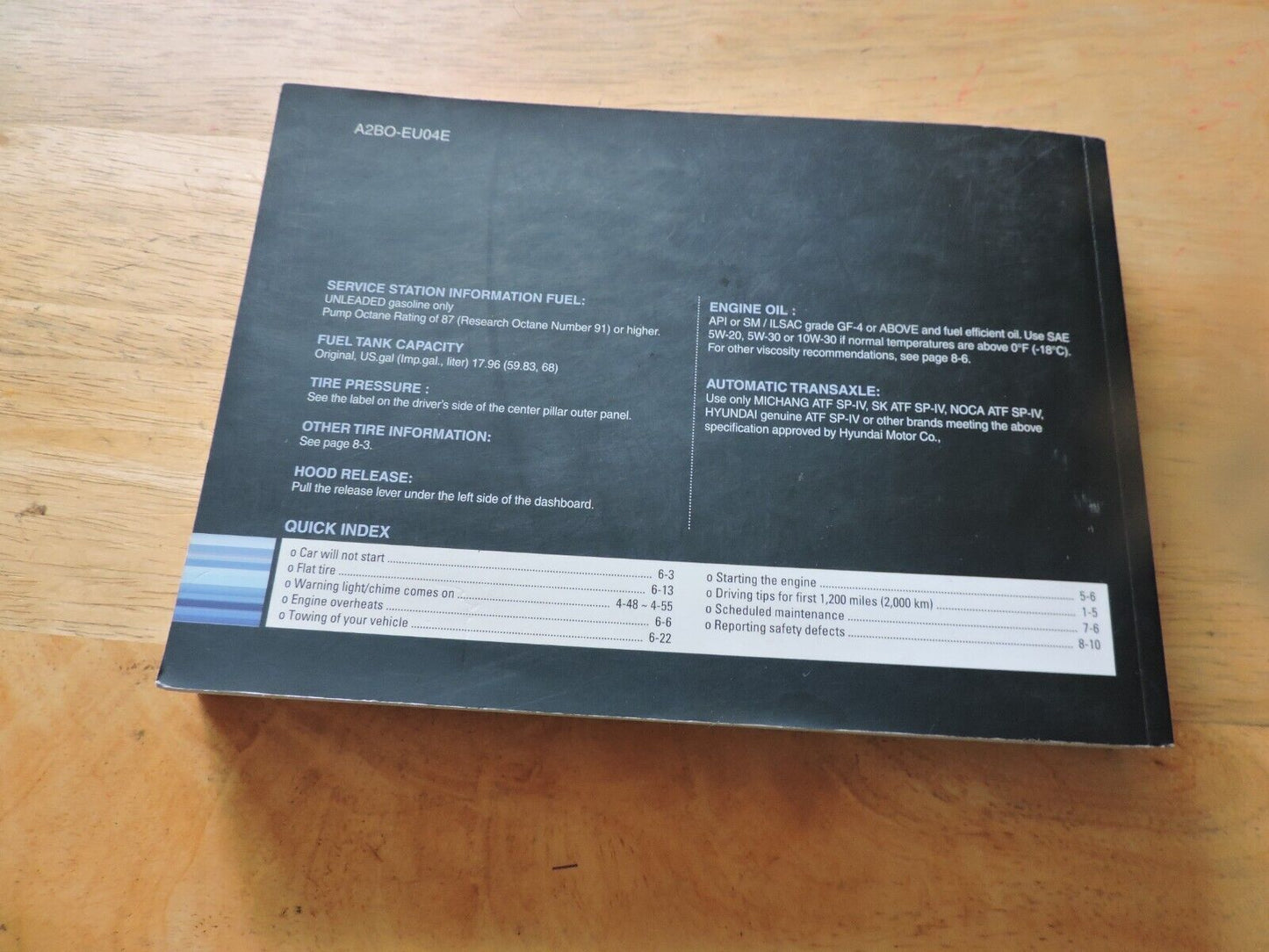 Used 2010 Hyundai Santa Fe Factory Owners Owner's Manual