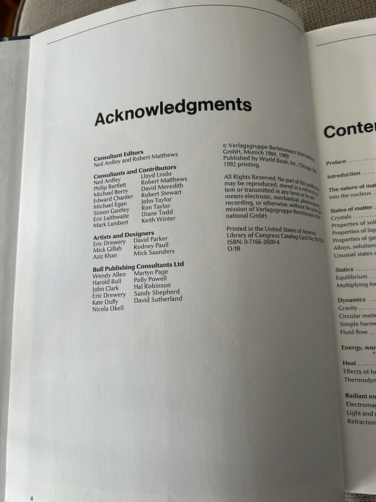 Hardcover Book: Physics Today, The World book Encyclopedia of Science