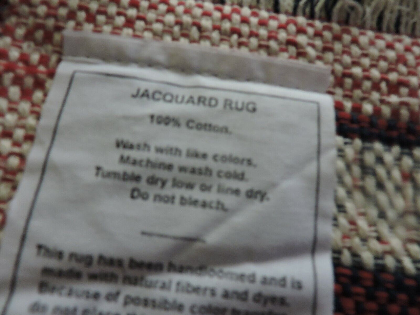 JACQUARD RUG 100% COTTON 30X20 INCHES