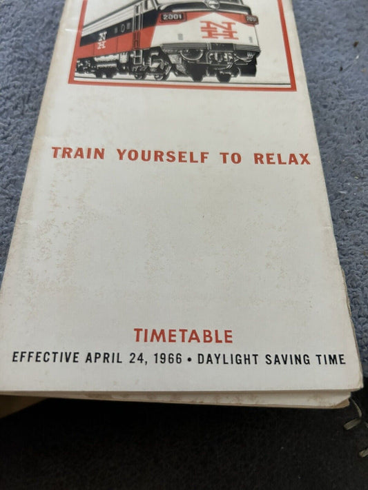 RAILROAD TIMETABLE: NEW HAVEN LINE APRIL 24, 1966