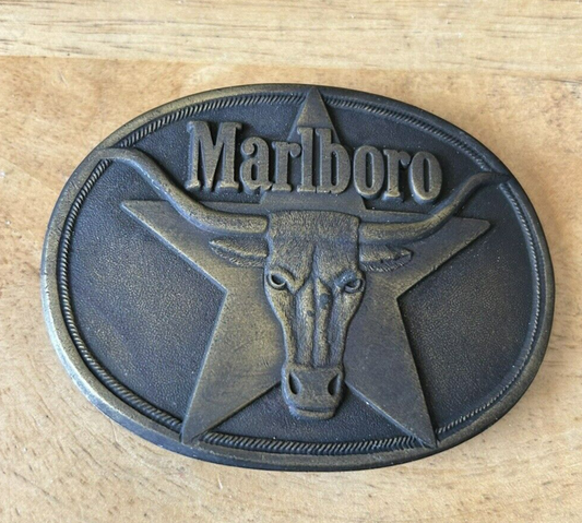 Phillip Morris: MARLBORO Solid Brass Belt Buckle