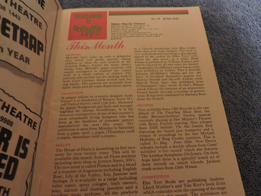 Playbill for A Murder is Announced at Vaudeville Theatre