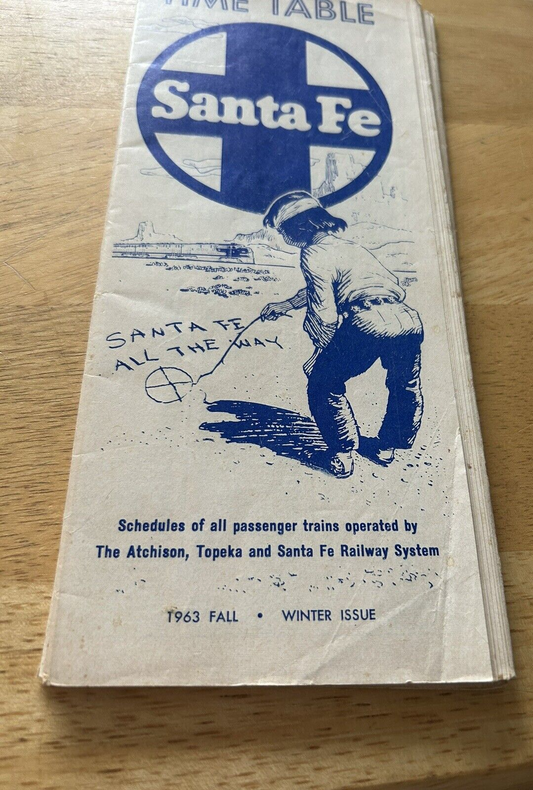 SANTA FE TIMETABLE 1963 FALL/WINTER