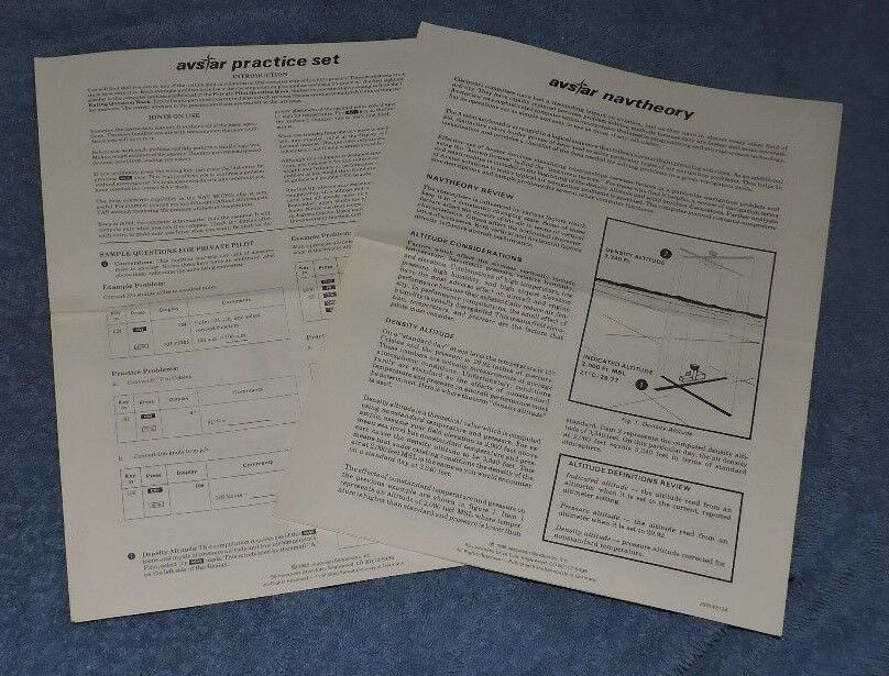 Avstar Navtheory & Practice Set Paperwork