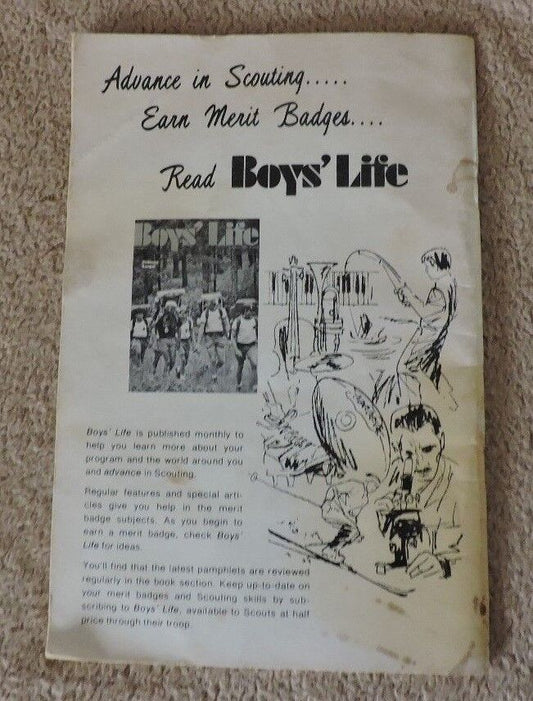 Boy's Scout Merit Badge Pamphlet