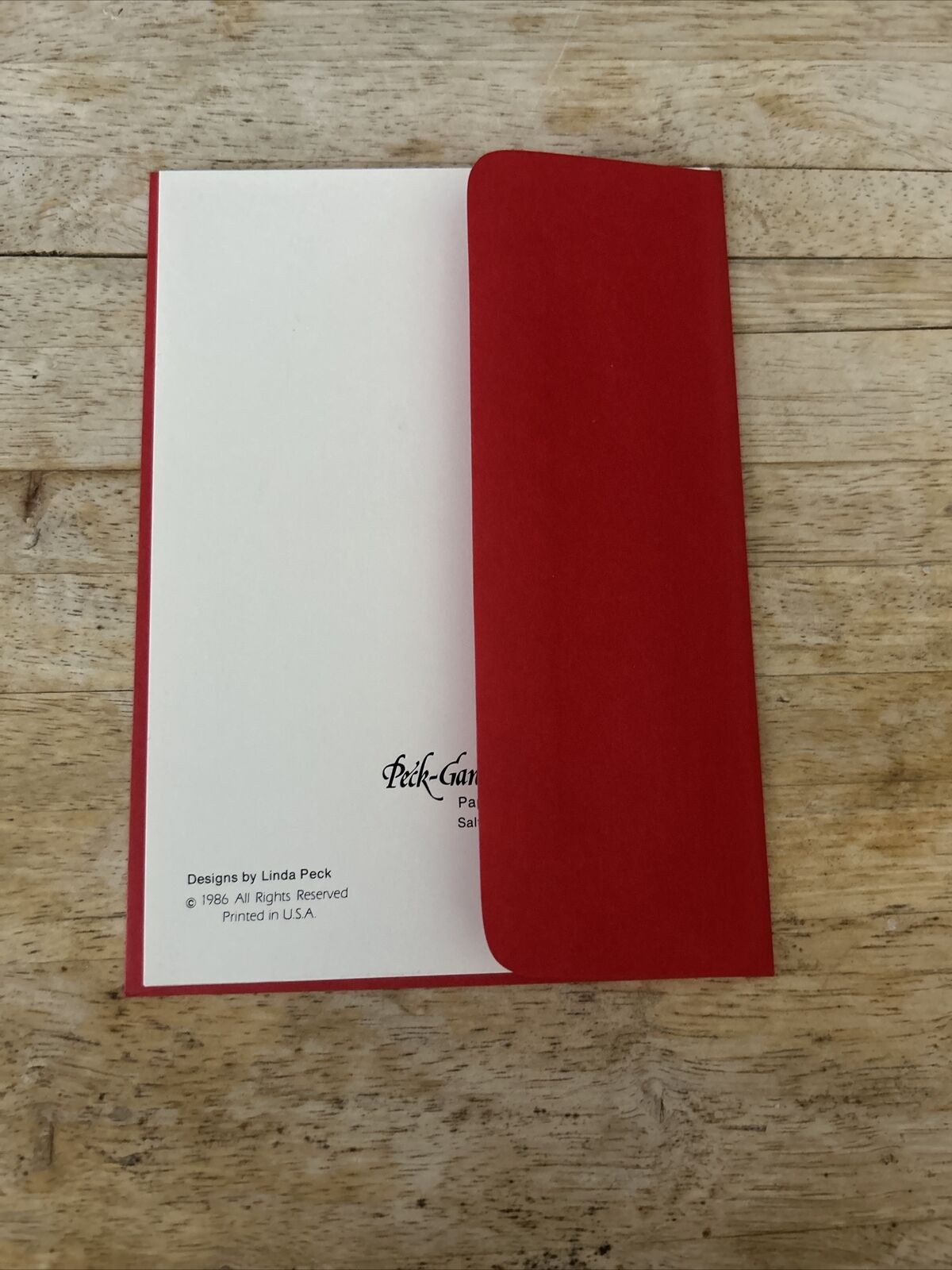 Vintage Peck-Gandre Paper Treasures Christmas Card