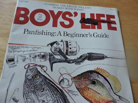 BOYS' LIFE MAGAZINE-JUNE 1988-PANFISHING:  A BEGINNER'S GUIDE