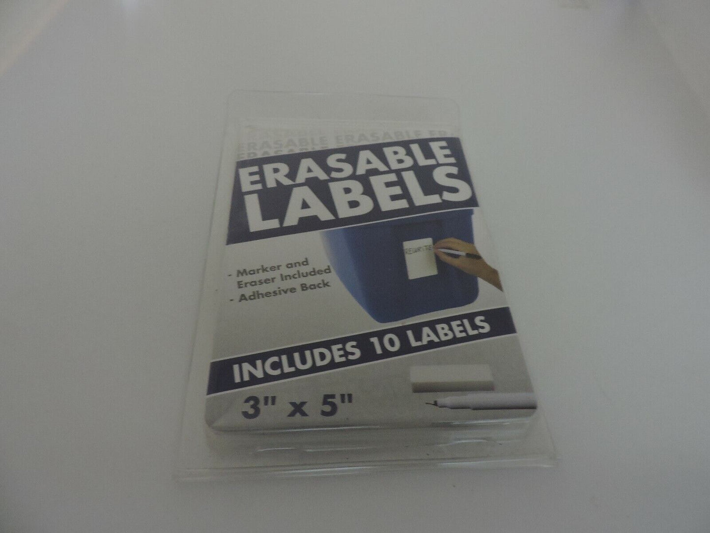 ERASABLE LABELS--10 LABELS--3X5 INCH