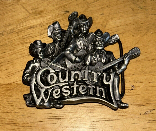 Bergomot Presents: Pewter "Country Western" Belt Buckle