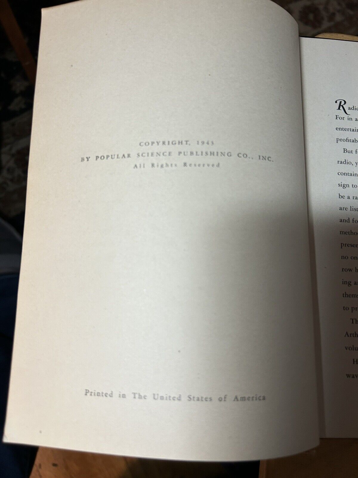 Hardcover: Radio for the Millions, 1943 Edition