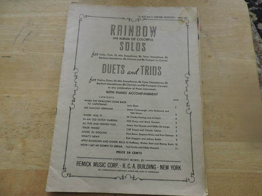LOT OF 3 RAINBOW AN ALBUM OF COLORFUL SOLOS 1939/1940