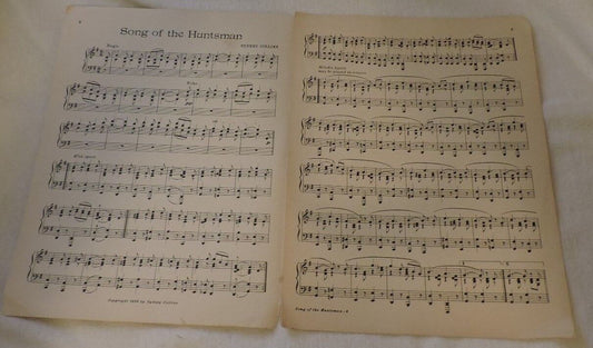 Vintage (1939) Piano Sheet Music: Song of the Huntsman By Sydney Collins