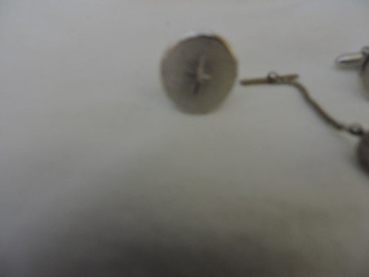 Silver Star Tie Tac and Cuff Links set