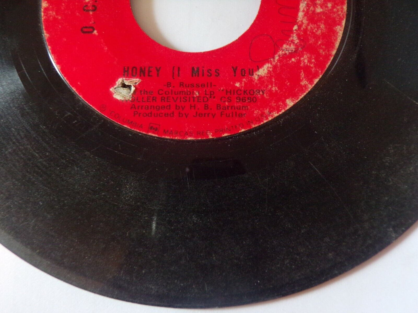 Columbia Records: O.C. Smith "Honey (I Miss You)" & "Keep on KeepingOn" Record