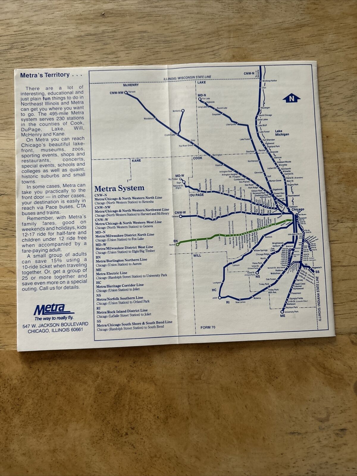 Milwaukee District Time Tables July 16 1989 Metra