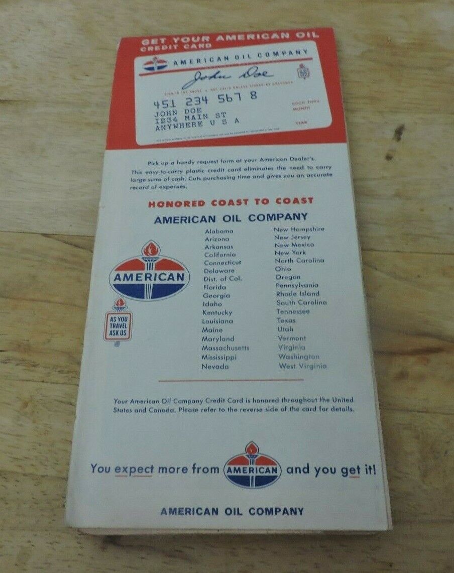 Florida American Oil Company Road Map unknown date