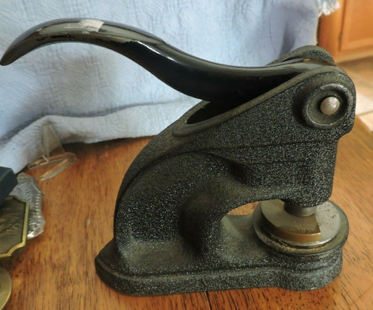 Vintage Brass Corporate Stamp Made in the USA